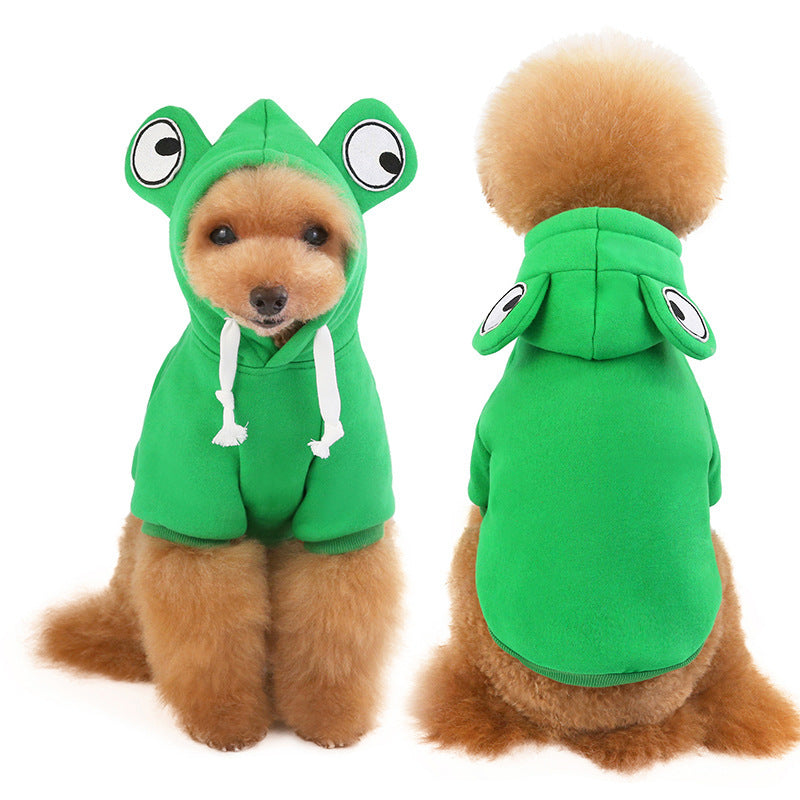 RibbitPaw Frog Dog Hoodie-Adorable Comfort for Your Furry Friend