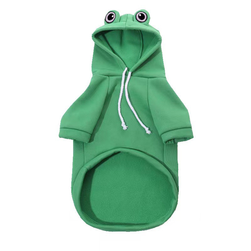 RibbitPaw Frog Dog Hoodie-Adorable Comfort for Your Furry Friend